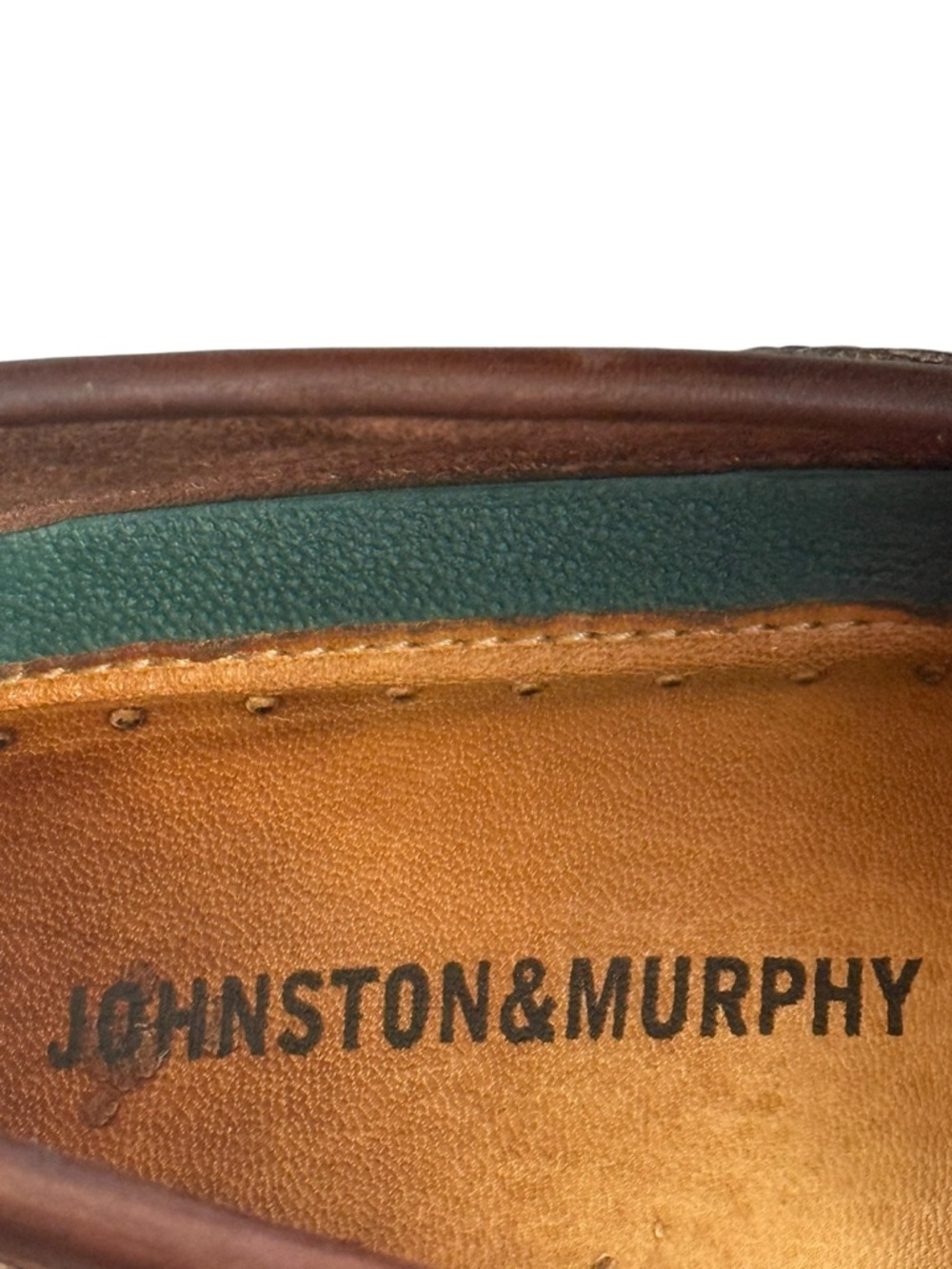 Johnston & Murphy Woven Leather Loafers Brown J&M Flex Slip On Comfort 10 1/2 - Picture 3 of 11